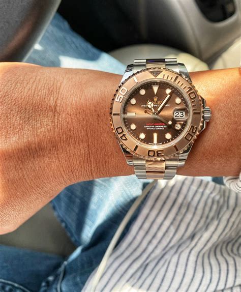 rolex yacht master 37 on wrist